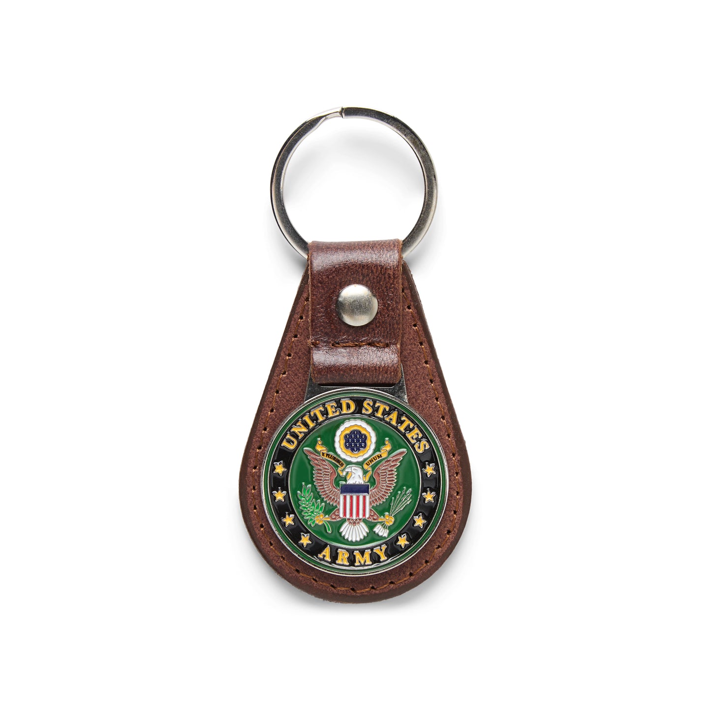 OODA United States Army Leather Key Chain - Brown