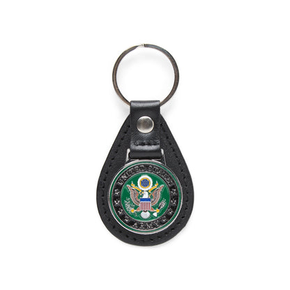 OODA United States Army Leather Key Chain - Black