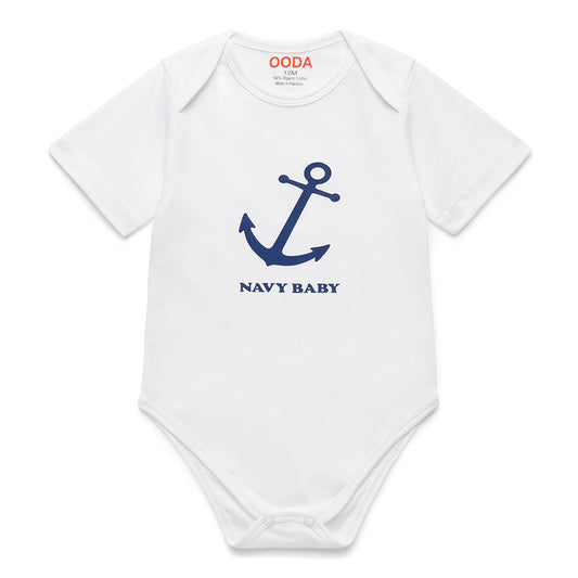 OODA Navy Baby Organic Cotton Onesie
