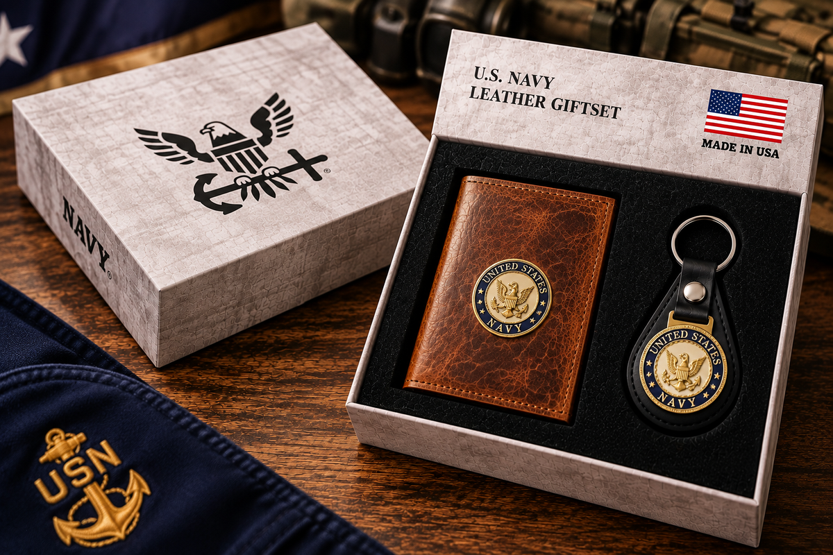 OODA Navy Leather Heritage Giftset